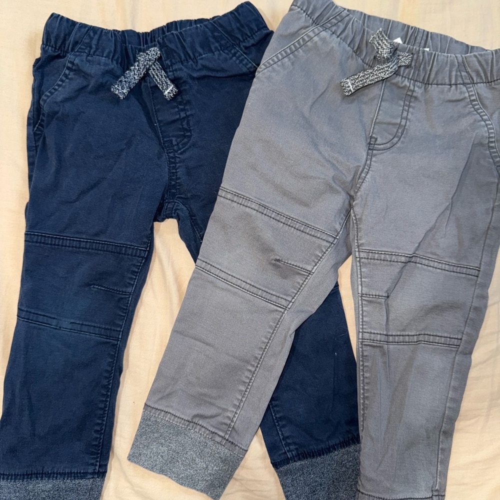 Cat & Jack Navy and Gray Kids Joggers 2T